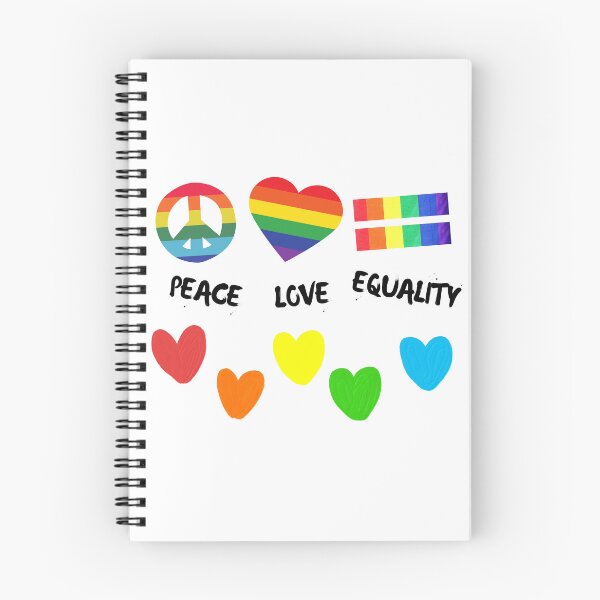Item preview, Peace Love Equality Colorful Hearts designed and sold by LuckyKermit.