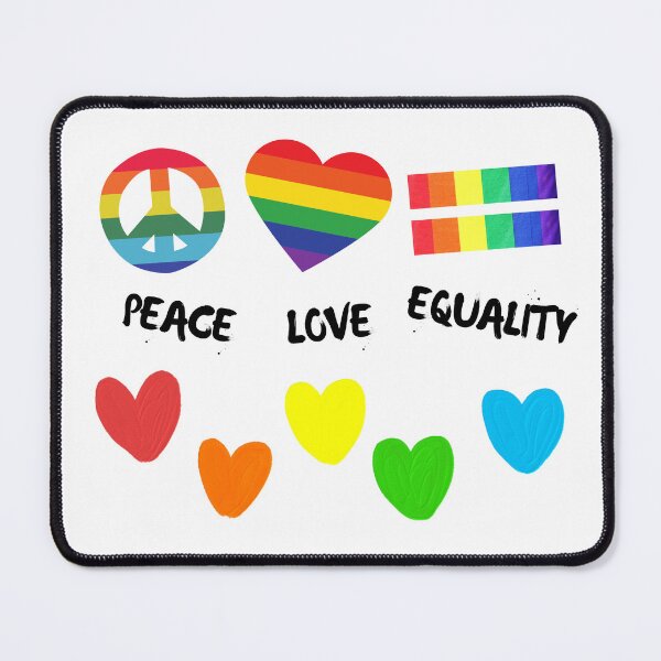 Item preview, Peace Love Equality Colorful Hearts designed and sold by LuckyKermit.