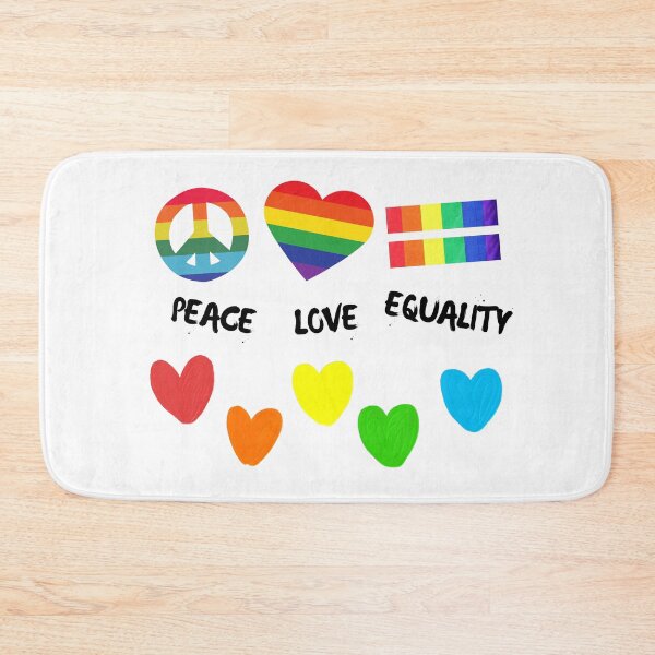 Item preview, Peace Love Equality Colorful Hearts designed and sold by LuckyKermit.
