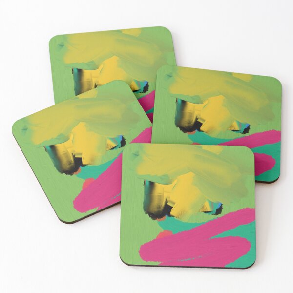 Item preview, Pink, Green, Turquoise, Abstract, Paint, Art, Love, Kid designed and sold by babivilelashop.