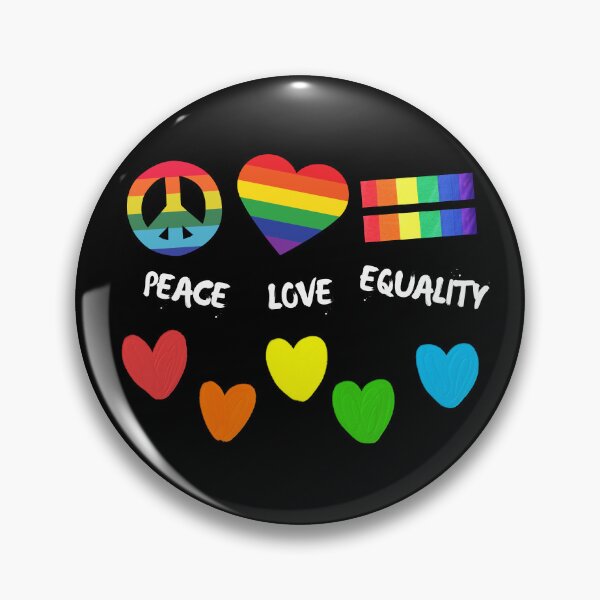 Item preview, Peace Love Equality Colorful Hearts In Black designed and sold by LuckyKermit.