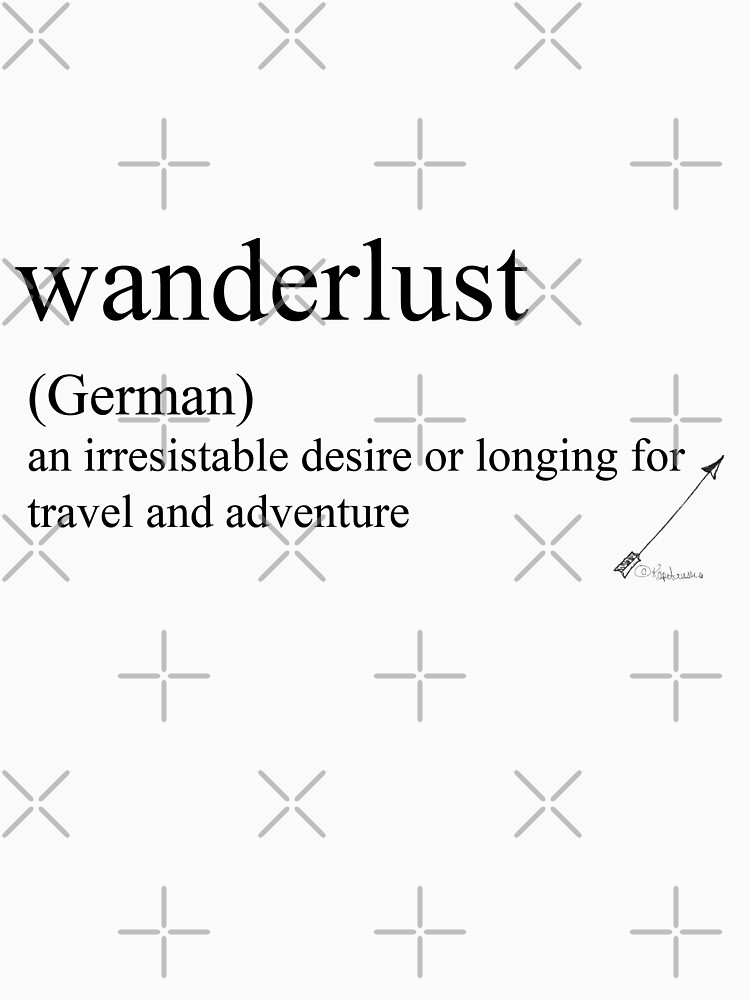 "Wanderlust (German) statement tees & accessories" Essential TShirt