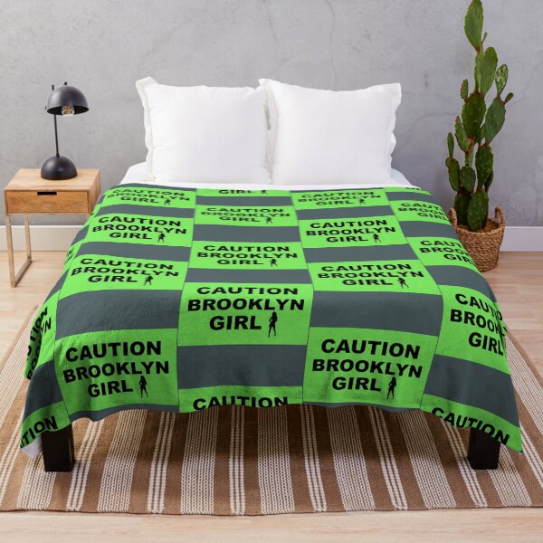Item preview, CAUTION BROOKLYN GIRL sign designed and sold by lobodelnoir.