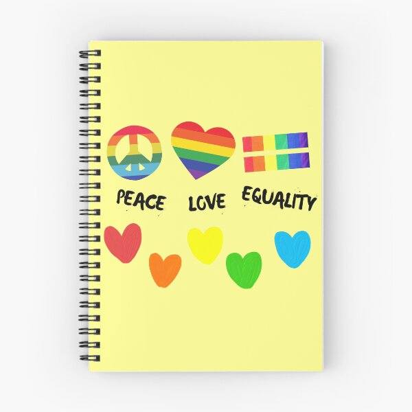 Item preview, Peace Love Equality Colorful Hearts In Yellow designed and sold by LuckyKermit.