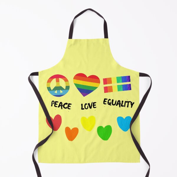 Item preview, Peace Love Equality Colorful Hearts In Yellow designed and sold by LuckyKermit.