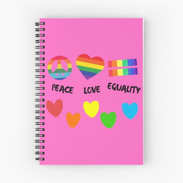 Item preview, Peace Love Equality Colorful Hearts In Pink designed and sold by LuckyKermit.