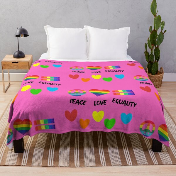 Item preview, Peace Love Equality Colorful Hearts In Pink designed and sold by LuckyKermit.