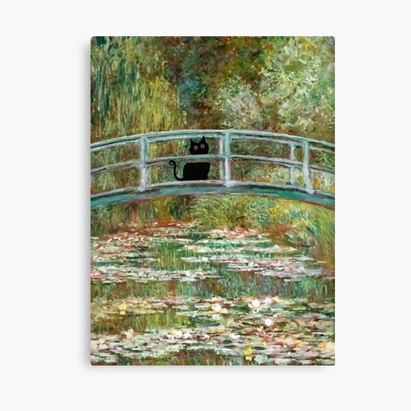 Claude Monet Black Cat Canvas Print