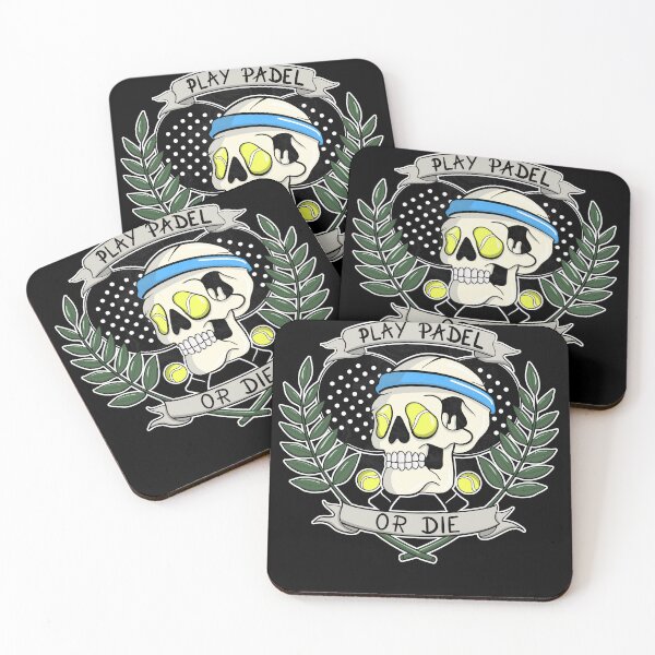 Item preview, Play Padel Or Die cool padel skull balls as eyes designed and sold by Cedinho.