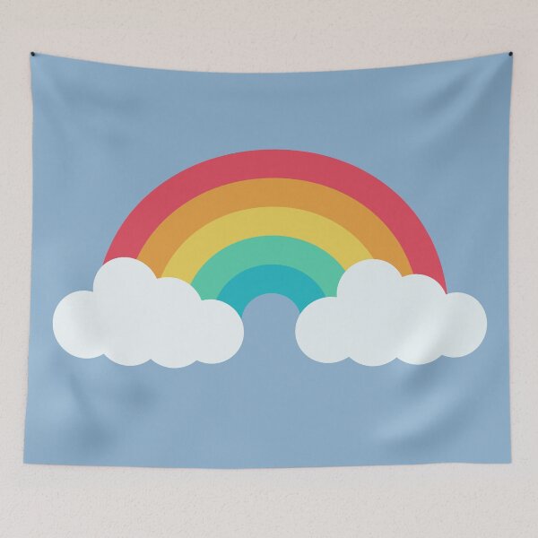 Item preview, Rainbow and clouds in sky design for kids, children and babies designed and sold by Opalaeo.