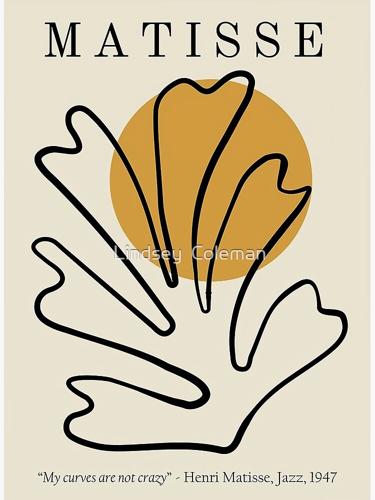 Henri Matisse - Cutouts Lithograph Design - My Curves Are Not Crazy ...