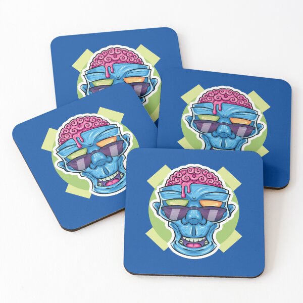 Item preview, Zombie wearing glasses - Cool Zombie with a melting brain. designed and sold by YABODesigns.