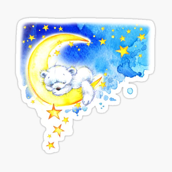 Item preview, Teddy Bear Sleeping On The Moon In Clouds designed and sold by Style99Shop.