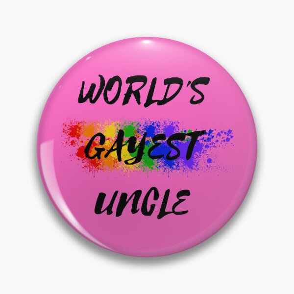 Item preview, World's Gayest Uncle Color Splash For Pride Month In Pink designed and sold by LuckyKermit.