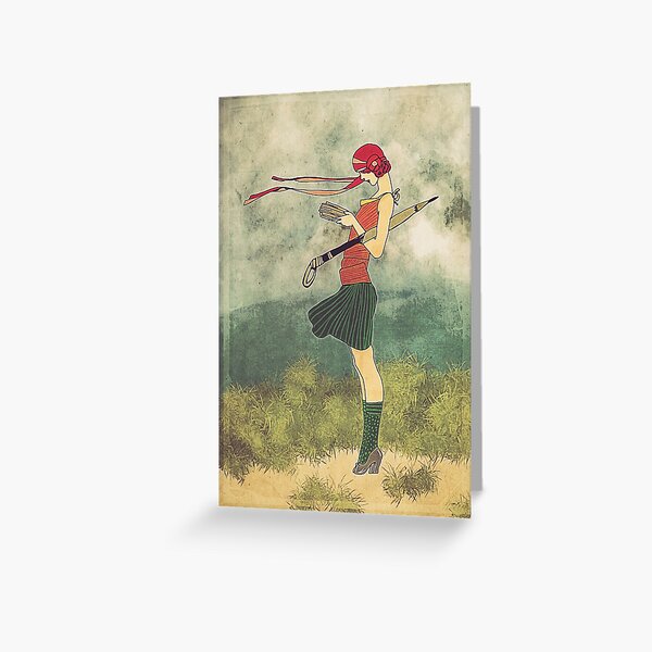 Item preview, Reading in the Wind; Reimagined Vintage Print designed and sold by KEnzPhotography.