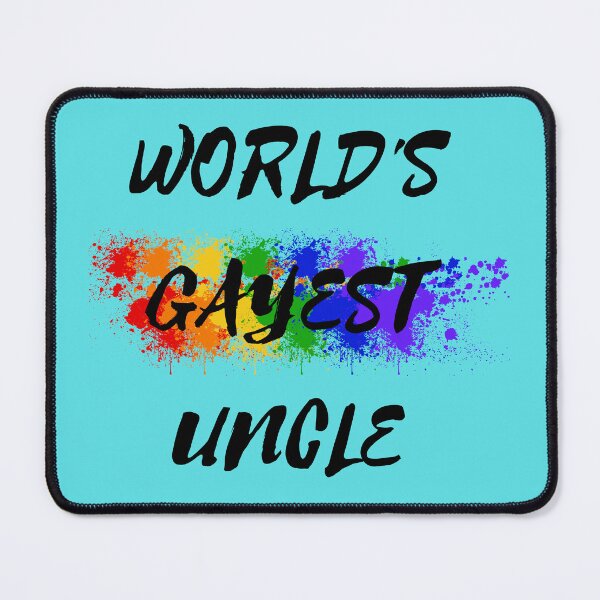 Item preview, World's Gayest Uncle Color Splash For Pride Month In Cyan designed and sold by LuckyKermit.