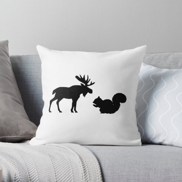 Moose & Squirrel Throw Pillow