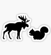 Moose & Squirrel Sticker