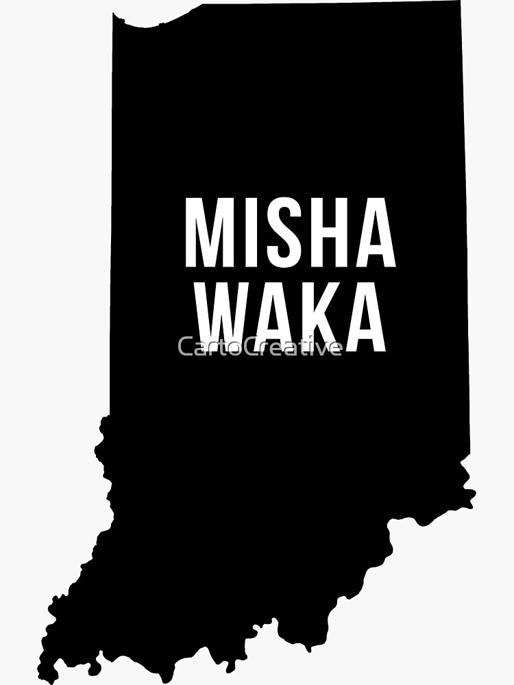 "Mishawaka, Indiana Silhouette" Sticker for Sale by CartoCreative