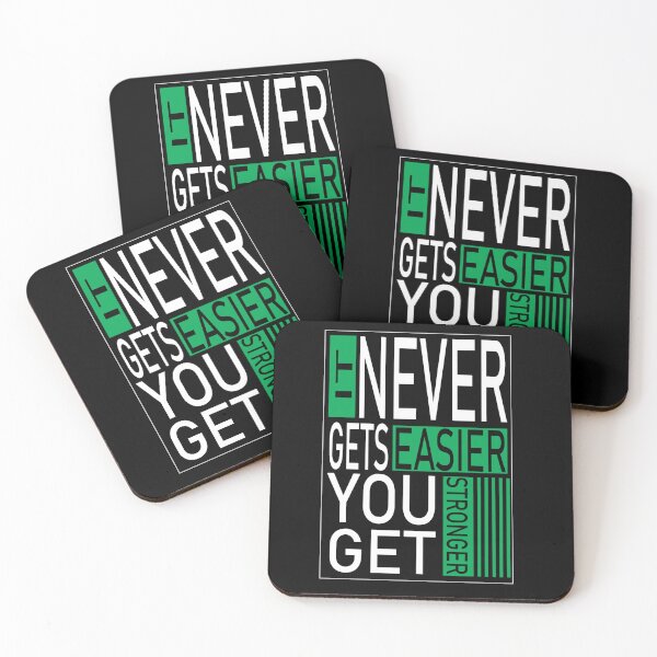 Item preview, 3 it never get easier you get stronger designed and sold by StudentLuxLife.