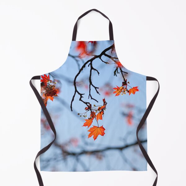 Item preview, Autumnal Leaves  clinging on to the tree, against a blue sky designed and sold by CyaniRose.