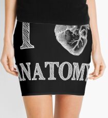 I Love Anatomy with Medical Anatomical Heart Mini Skirt