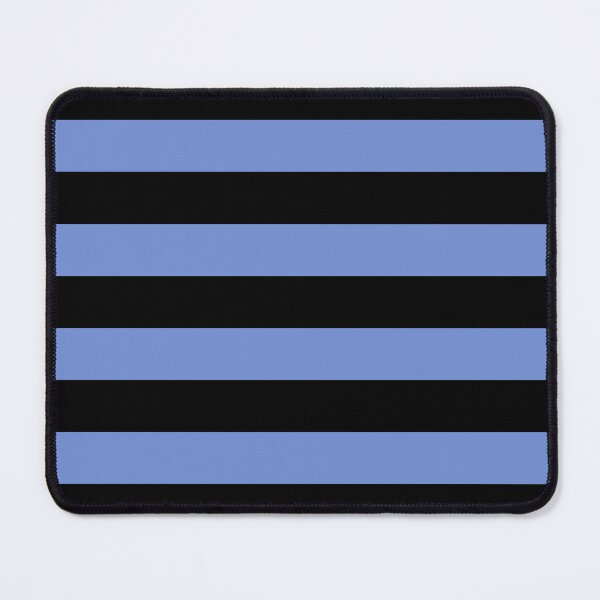 Item preview, Medium DANUBE BLUE and BLACK Horizontal STRIPES designed and sold by RachelMacht.