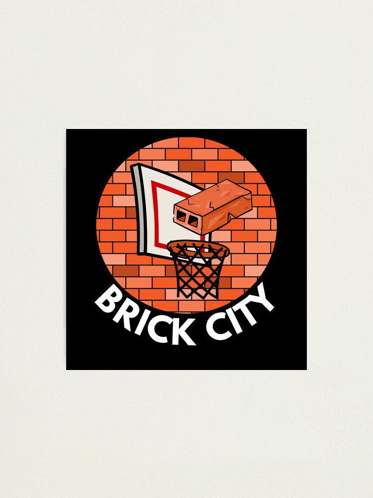 Copy of Brick City Funny Basketball Logo Photographic Print