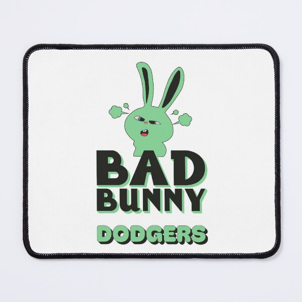 Bad bunny Dodgers, Bunny love, Angry Rabbit, Funny Sticker for Sale by  MarianNieuw