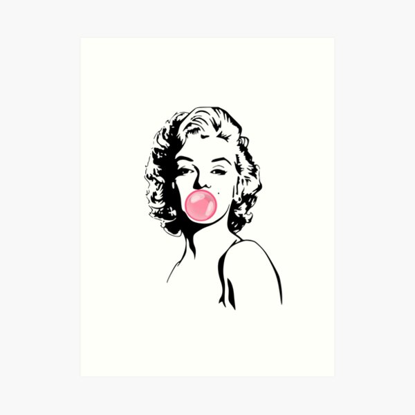 Blowing Bubble Gum Art Prints 