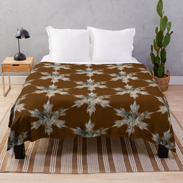 Item preview, Brown and Ice Snowflakes Star by Iritof designed and sold by iritof.