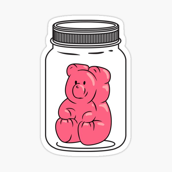 “Gummy Bear Jar| Cute Overthinking Bear| Just Overthinking| Gummy Bear