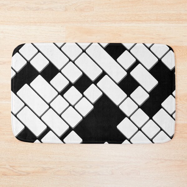 Item preview, Black and white Geometric rectangle square pattern  designed and sold by TipTopTapo.