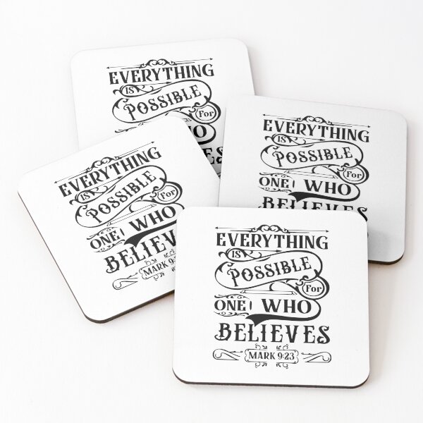 Item preview, Everything Is Possible For One Who Believes | Mark 9:23 | Bible Verse designed and sold by NobleForte.