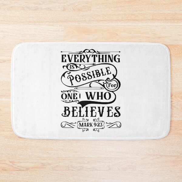 Item preview, Everything Is Possible For One Who Believes | Mark 9:23 | Bible Verse designed and sold by NobleForte.