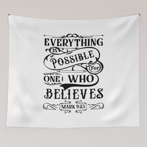 Item preview, Everything Is Possible For One Who Believes | Mark 9:23 | Bible Verse designed and sold by NobleForte.