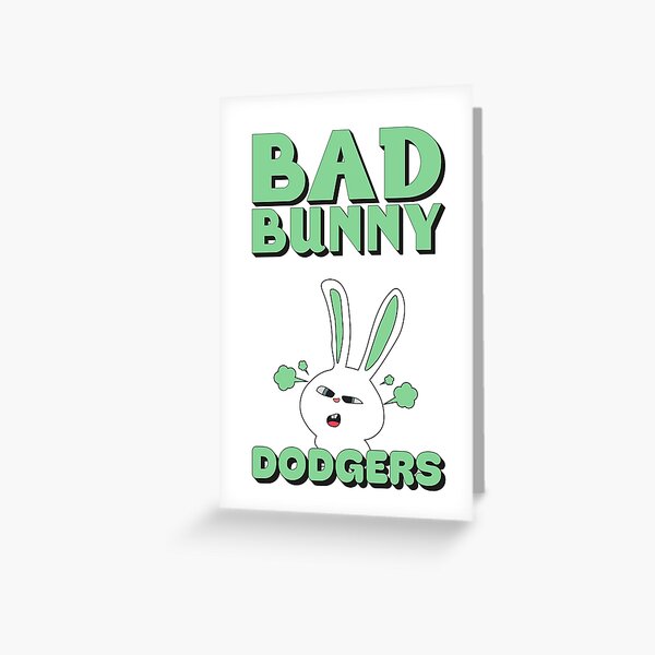 Bad bunny Dodgers, Bunny love, Angry Rabbit, Funny Sticker for Sale by  MarianNieuw