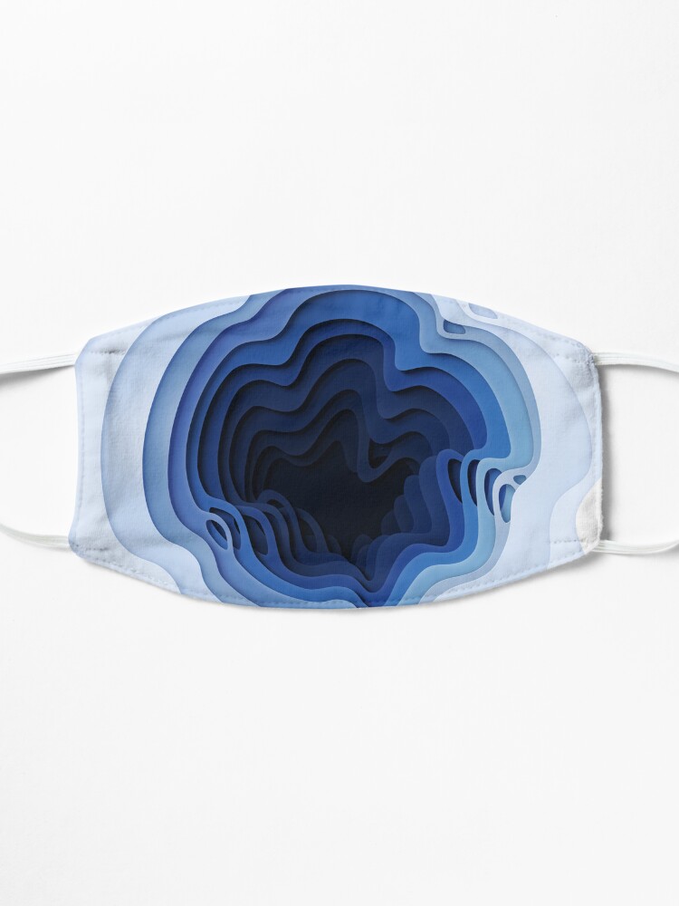 Alternate view of Abstract blue layered deepen Mask