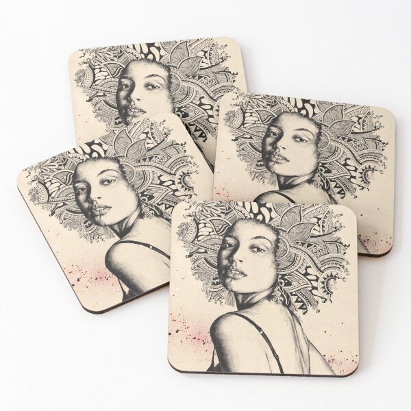 Item preview, Viewforia | retrato realista de niña afro zentangle designed and sold by Marco Paludet.
