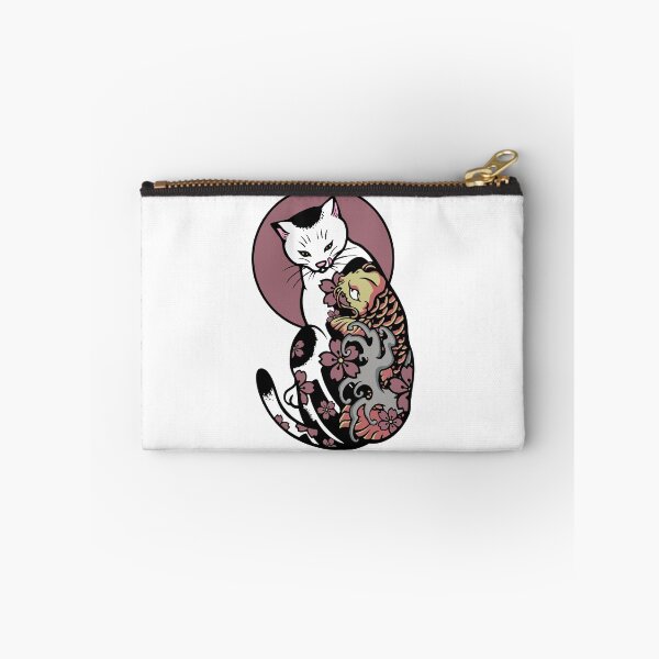 Item preview, Monmon cat - Cat with japanese tattoo -Koï Fish designed and sold by Kumabushi.