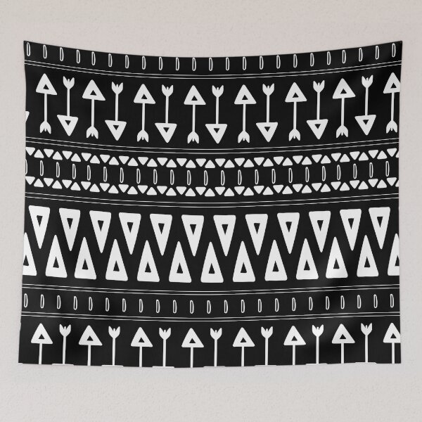 Item preview, Black and White Abstract Tribal Doodle Design designed and sold by Designs By Carol Denise.