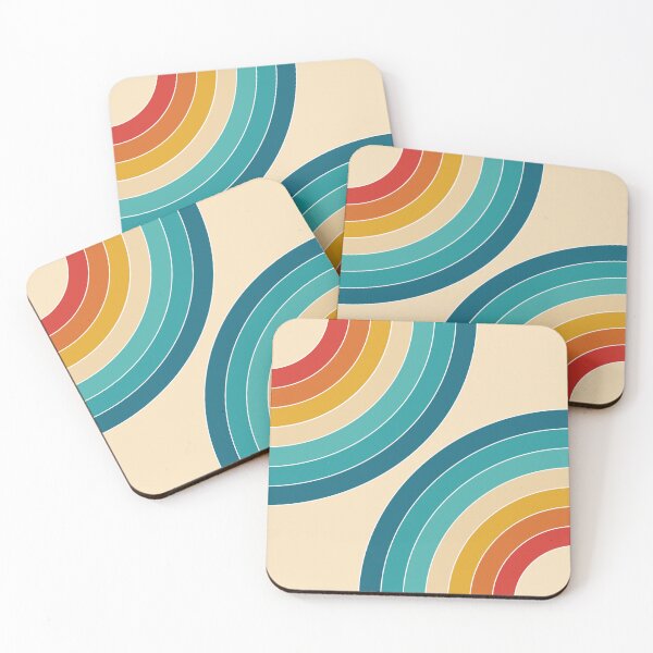 Item preview, Blue, red, yellow and orange retro style circles designed and sold by BattaAnastasia.