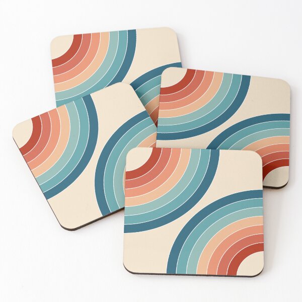 Item preview, Blue, red and orange retro style circles designed and sold by BattaAnastasia.