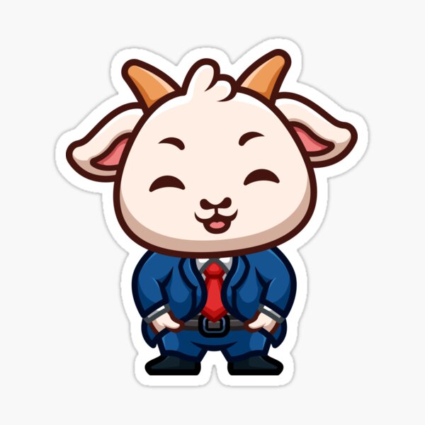 Item preview, Goat Business Cute Cartoon designed and sold by GumregaStudio.