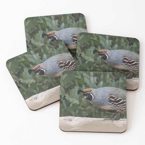 Item preview, Tessellations21 - Quail watching a snail - VBK - VisionsByKaren designed and sold by VisionsByKaren.