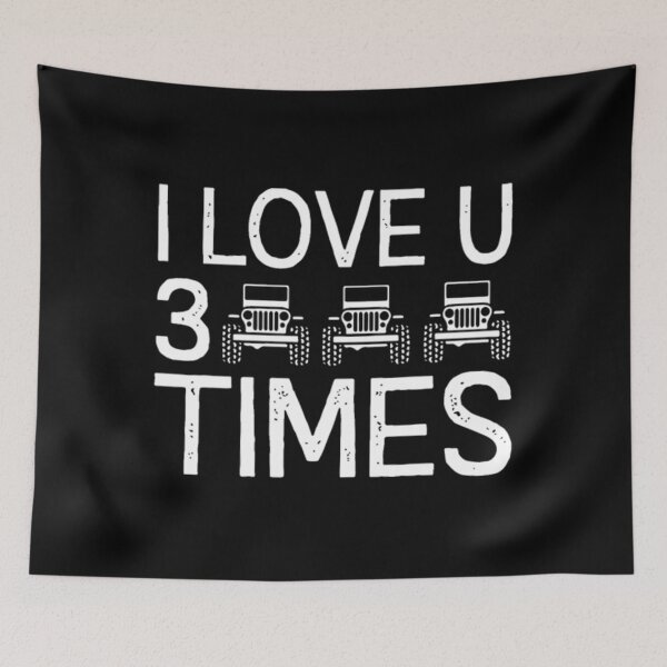Item preview, I love you three times car favorite love funny jee designed and sold by TrangNemo.