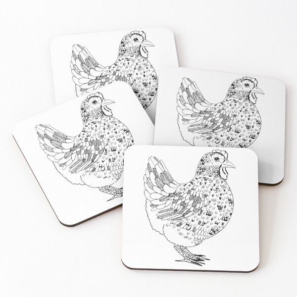 Item preview, Chicken outline digital art designed and sold by LastMinuteLaura.