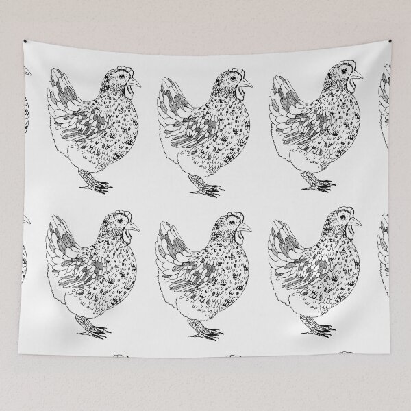 Item preview, Chicken outline digital art designed and sold by LastMinuteLaura.
