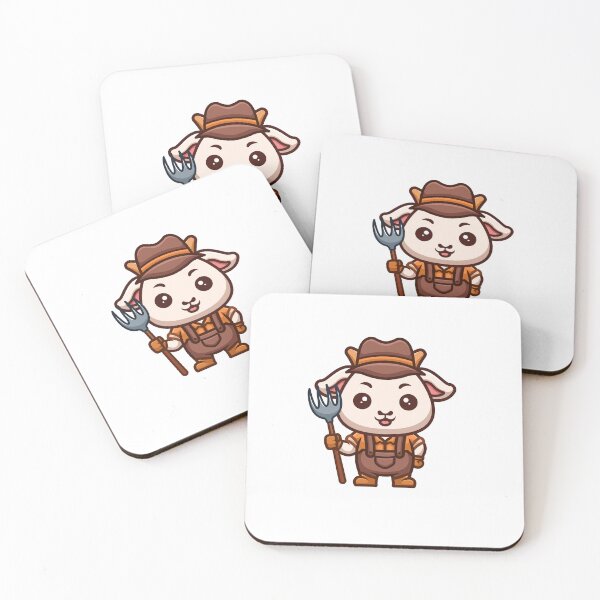 Item preview, Goat Farmer Cute Cartoon designed and sold by GumregaStudio.