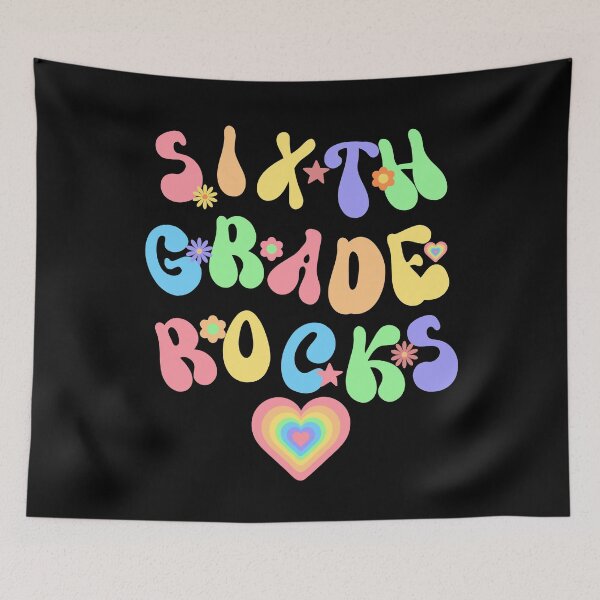 Item preview, SIXTH GRADE ROCKS, BACK TO SCHOOL, FIRST DAY OF SCHOOL designed and sold by TeyMank.